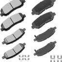 cciyu D1623 D1647 Ceramic Front Rear Brake Pad Set Fit For 2013-2016 For Dodge Dart