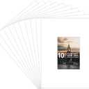 Golden State Art, 10 Pack Acid Free 11X14 White Picture Frame Mats with White Core Bevel Cut for 5X7 Photos, Pictures, Prints