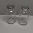 Glass Mason Jars, 2 Pack 32oz Clear Glass Regular Mouth Canning Jars with Lids for Sealing, Ideal for Food Storage, Snacks, Candies, Jam, Honey, Wedding Favors, Shower Favors, DIY Projects