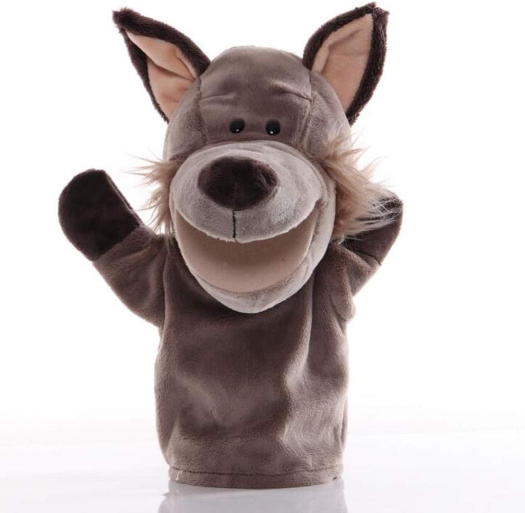 Wolf Open Mouth Hand Puppets Plush Animal Toys for Imaginative Pretend Play Storytelling