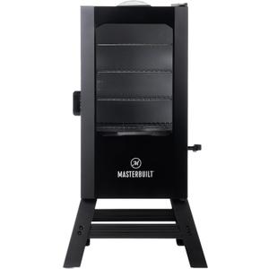 Masterbuilt 30-inch Digital Electric Vertical BBQ Smoker with Leg Kit, Side Wood Chip Loader and 710 Cooking Square Inches in Black, Model MB20070421