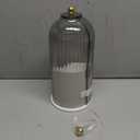 Toothbrush Holders with Sliding Lid, Rotating 3 Slots Bathroom Organizer Countertop, Tooth Brush Toothpaste Holder Bathroom Counter Stand Sink Organizer Caddy for Vanity Makeup Brushes Holder (White+Transparent Black)