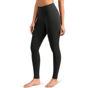 Colorfulkoala Dreamlux No Front Seam Leggings for Women 28" Inseam, High Waisted Buttery Soft Full Length Yoga Pants (XL, Black)