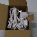 Set of 4 Accessory Light Cord with Single LED Bulb, 6FT Blow Mold Replacement Light Kit, C7 Clip Lights with One Bulb On/Off Switch & 2-Prong Plug for Christmas Village House, Pumpkin, Craft Projects (White 4 Packs)