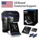 Braun ExactFit 3 Blood Pressure Monitor for Home Use, Blood Pressure Machine, Color-Coded, High BP Monitor, 2 Upper Arm Cuff Sizes, 80 Memory Slots