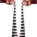 Zeekio Kids Sock Poi - 22" Length - Quality Stretch Material POI with Bean Bags (Black and White Stripes)