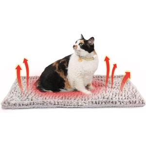 Self Heating Cat Pad Self Warming Bed 27.5" x 18.5" Thermal Heated Cat Mat Extra Warm Pet Mat for Outdoor and Indoor Large Kittens Small Puppy Pets (Medium)