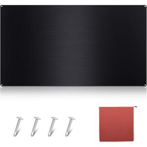 Yaocom Stainless Steel Backsplash Range Hood Stove Backsplash Back Stainless Steel Sheet for Kitchen Wall Splatter Metal Wall Panels with Screws and Hanging Towel(Black,2436 Inch)