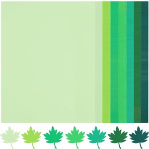 70 Sheets Green Tones Cardstock - 7 Gradient Colors Cardstock 8.5'' x 11'' 92lb/250gsm Heavyweight Paper Green Series Double-Sided Card Stock PAP13MX2