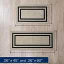 Nautica Runner Rug 2 Piece Set | Indoor Runners for Hallways and Entry Rugs| Non-Skid Entry and Kitchen Door Mat| Machine Washable Carpet Rugs | 26" x 45" & 26" x 60"| Double Border Natural Twist