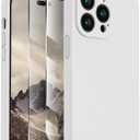 FireNova for iPhone 14 Pro Case, Silicone Upgraded [Camera Protection] Phone Case with [2 Screen Protectors], Soft Anti-Scratch Microfiber Lining Inside, 6.1 inch, White