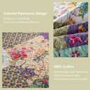 YAYIDAY Quilt King Size Patchwork Bedspread Set - 100% Cotton Reversible Breathable Colorful Floral Quilted Bedspreads with Pillow Shams Fit All Seasons