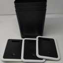 Kifmurase 3 Pack Small Trash Can, 3 Gallons Bathroom Garbage Can with Lid Press-Top, Plastic Waste Basket with Trash Bags, Garbage Bin for Dorm, Office, Bedroom, Kitchen, Living Room (Black)