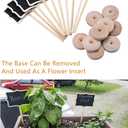 20PCS Wood Mini Chalkboard Sign and Replacement Stickers, Food Labels for Party Buffet, Black board for Message Board Signs, Weddings Place Cards, Birthday Party, 2 Pack