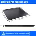 2 Pack Car Oil Drip Pan, 23.6 x 19.68 x 1.2 in Oil Change Drain Pan, Plastic Oil Drip Tray for Under Car, Oil Catch Pan Tray for Garage, Fridges, Washing Machines, Cat Litter Box Bottom