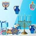 Sosation 24 Set 5 Inch Hanukkah Sand Art Kits Gift Self Adhesive Painting for Adult Chanukah DIY Art Craft Pictures with 7 Colorful Sand for Hanukkah Christmas Jewish Party Favors