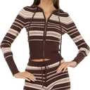 Forever 21 Women's Zip-up Sweater & Shorts Set, Medium