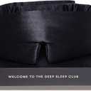 DROWSY Silk Sleep Mask - Face-Hugging, Padded Cocoon for Luxury Sleep in Total Darkness - 100% Pure Mulberry Silk (Black Jade)