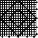 San Jamar Versa-Mat Plastic Bar Service Mat with Interlocking Design for Bars, Restaurants, And Kitchens, 12.5 X 12.5 X 0.63 Inches, Black