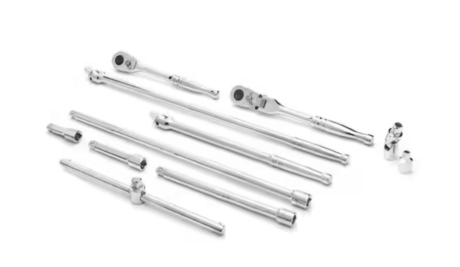 Husky 1/2 in. Ratchet and Accessory Set (11-Pieces) H12DT11PCBAS