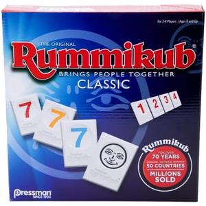 Pressman Rummikub - The Original Rummy Tile Game | Exciting Family Game of Strategy and Luck | Promotes STEM Skills | For Kids, Teens, Adults | 2-4 Players, Ages 8+