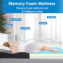 Folding Mattress Queen Size,6 inch Tri-fold Memory Foam Mattress Topper with Washable Cover, Non-Slip Bottom Mattress Guest Bed Queen Size, 78" x 58" x 6"