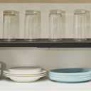 Expandable Cabinet Countertop Shelves, Stackable Shelves Organizers For Kitchen Cabinet Countertop Storage, Adjustable Counter Cupboard Pantry Organizer Shelf Rack Stand, Length:20.5" (Black)