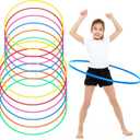 Kathfly Exercise Hoops Plastic Toy for Kids Adults Bulk Hoops Kids School PE Sports Playground Playing Fitness Gymnastics Equipment Party Games (24 Inch and 28 Inch)