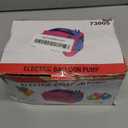 IDAODAN Electric Balloon Pump, Portable Electric Balloon Blower Machine Balloon Air Pump Dual Nozzle Rose Red 110V 600W Balloon Inflator for Party Decorations