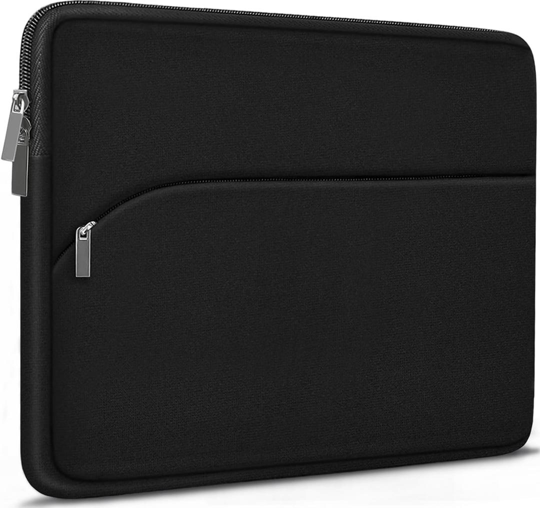 Laptop Case 14 inch, Slim Portable Monitor Protective Cover with Front Pocket, Traveling Computer Carrying Bag Laptop Sleeve Compatible for MacBook Air/Pro, HP, Dell, Lenovo, Acer, Black