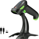Tera Barcode Scanner Wireless 1D 2D QR with Stand: Battery Level Indicator 3 in 1 Works with Bluetooth 2.4G Wireless USB Wired Handheld Bar Code Reader with Vibration Alert HW0002