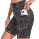 Ccko High Waist Biker Shorts for Women with Pockets Workout Yoga Spandex Athletic Leggings Shorts for Gym Running (XX-Large, Shorts-dark Grey)