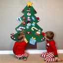 yeesport DIY Felt Christmas Tree with 26Pcs Xmas Ornaments 3.2ft DIY Christmas Tree Wall Hanging Xmas Gifts Christmas Decorations