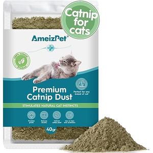 AmeizPet Catnip Dust for Cats, Catnip Alternative for Training & Play, Cat & Kitten Behaviour Dust 40g (0.09 Oz) 2pcs