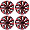 Hubcap Wheel Cover Replacement R15 Hub Caps Universal Wheel Rim Cover ABS Material Exterior Accessories for Car Truck SUV -Set of 415-inchRed-Black (TT-Red-Black)