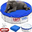18FT Round Winter Pool Cover Heavy Duty Pool Covers for Above Ground Pools