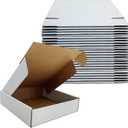 8x8x2 Inches Shipping Boxes Set of 25,White Corrugated Mailing Cardboard Box Literature Mailer for Packing Small Business Moving Storage, E-Commerce Packaging Mailing Boxes Gift Boxes for Presents