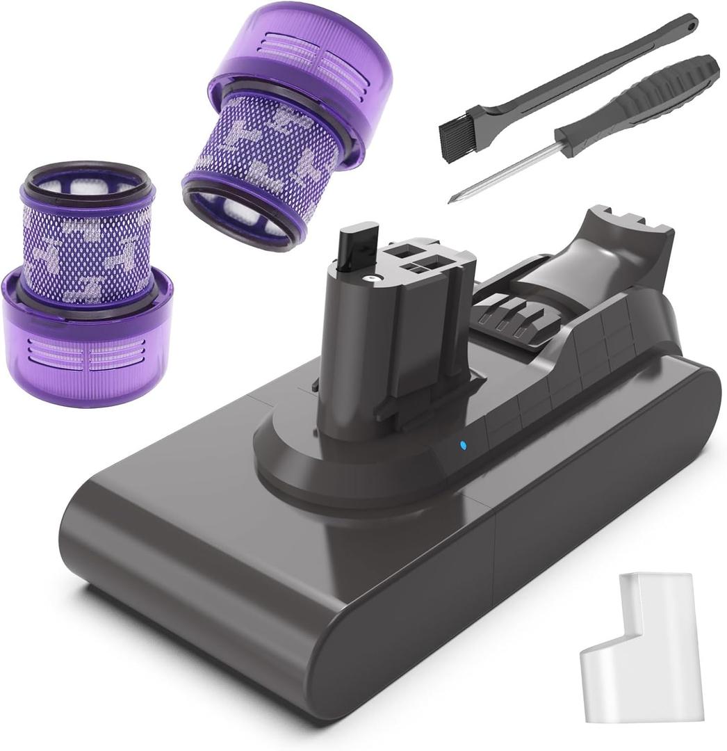 V11 Click in Replacement Battery, for V11 V15 SV15 SV16 SV22 970425-01 Cordless Vacuum Cleaner Button Click-in Installtion Battery Replacement, Upgraded 7000mAh Capacity Extended Runtime