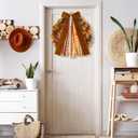 3 Pack Thanksgiving Assorted Ribbon Bow for Wreath Large Fall Clip-on Wreaths Ribbon Tree Topper Bow Decorative Wreath Sash Bundle for Front Door Thanksgiving Party Yard Porch Ornament Decor