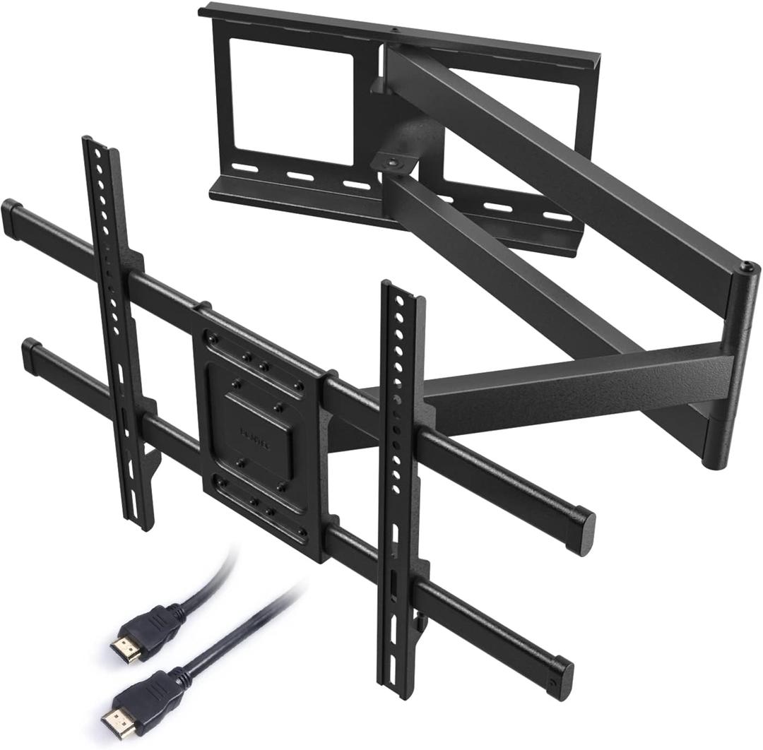BONTEC TV Wall Mount with Extra Long Extendable Arm for 32-75 Inch TVs, Holds Up to 132lbs, Full Motion Dual Arm TV Bracket with Tilt, Swivel, Level Adjustment, Max VESA 600x400mm, Wide Compatibility (2.6-40.9in/VESA 600x400mm)