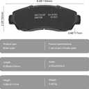 D1521 Front Premium Ceramic Disc Brake Pads Fit For Honda CR-V 2020-2022 Hybrid EX/EX-L/Touring, For CR-V 2012-2016 AWD 2.4L,For Honda Crosstour 2013-2015, For Subaru Legacy 2016-2019 2.5i