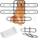 Metal Dog Barrier for Cars, SUVs, Trucks, Adjustable Universal Pet Gate Vehicle Divider for Back Front Seat, Heavy Duty Dog Separator for Car, Easy Install, 34"-58" Width, with Elastic 6 Ropes