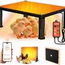 Brooder Heater for Chicks,Chicken Brooder with APP & Thermostat,Smart Chicken Coop Heater with Adjustable Temp (41~176) & 24H Timer,120 Watts Radiant Heat Flat Panel Heaters for Winter