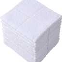 Glynniss Dishcloths Kitchen Highly Absorbent Dish Rags 100% Cotton Dish Cloths for Washing Dishes, Cleaning (11 x 11 Inches, 12 pcs, White)