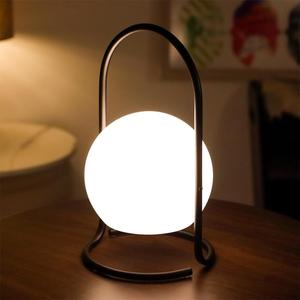 TRIROCKS Portable Cordless Lantern Table Lamp Portable Powerful 4000mAh LED Battery Operated Table Lamps 3-Mode Lighting Outdoor Night Lamp Lantern for Christmas Home Bedroom Camping (Black)