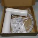 Drum Lamp shades Set of 2, White Line Lamp Shades for Table Lamps Floor Lamp, 13" Top X 13" Bottom X 10" High Large Fabric Lamp Shades, Easy Assembly Replacement Lampshades