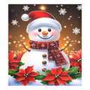 Christmas Snowman Poinsettia Dishwasher Magnet Cover 23x26 in Refrigerator Magnetic Stickers for Kitchen Home Decoration Fridge Panel Decal Pad