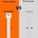 SHEEP&SHEEP White Zip Ties 12 Inch(100 Pieces), Heavy Duty Self-Locking Nylon Cable Ties, 120LBS Tensile Strength, Ideal for Indoor & Outdoor Use