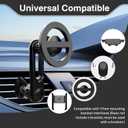 2 Pcs 17 mm/0.67" Ball Mount Extension Arm, Adjustable 2.04 Inch, 360 Degree Rotatable, Compatible with Car Phone Holder and Vent Extender, Durable Black for Secure Device Mounting