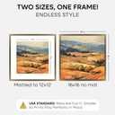 Homeforia 16x16 Picture Bronze Frame, High End Metal 16 x 16 Square Poster Frame with Mat 12 x 12 Photo, 16x16 Brass Frame Matted to 12x12 Print, 16by16 Thin Frames, Tempered Glass, Wall Kit, Set of 1